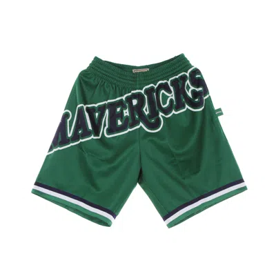 Mitchell & Ness Men's Basketball Shorts Nba Big Face Blown Out Fashion Short Hardwood Classics Dalmav Green/original