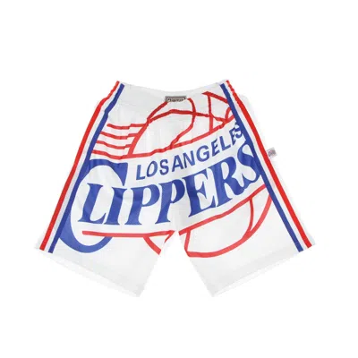 Mitchell & Ness Men's Basketball Shorts Nba Big Face Blown Out Fashion Short Hardwood Classics Loscli White/original In Multi