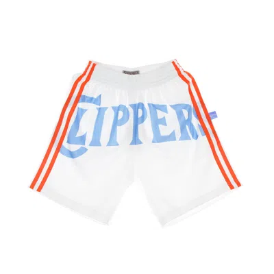 Mitchell & Ness Men's Basketball Shorts Nba Big Face Blown Out Fashion Short Hardwood Classics Sadcli White/original