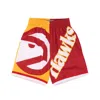 Mitchell & Ness Men's Basketball Shorts Nba Big Face Fashion Shorts 5.0 Hardwood Classics Atlhaw Red In Brown