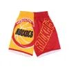Mitchell & Ness Men's Basketball Shorts Nba Big Face Fashion Shorts 5.0 Hardwood Classics Houroc Yellow In Multi