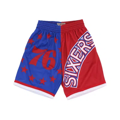 Mitchell & Ness Men's Basketball Shorts Nba Big Face Fashion Shorts 5.0 Hardwood Classics Phi76e Blue
