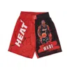 Mitchell & Ness Men's Basketball Shorts Nba Burst Mesh Short No 3 Dwyane Wade Miahea Original Team Colors In Red