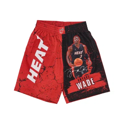 Mitchell & Ness Men's Basketball Shorts Nba Burst Mesh Short No 3 Dwyane Wade Miahea Original Team Colors In Multi
