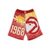 Mitchell & Ness Men's Basketball Shorts Nba Jumbotron Sublimated Mesh Shorts Hardwood Classics Atlhaw Scarlet/origin In Red
