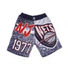 Mitchell & Ness Men's Basketball Shorts Nba Jumbotron Sublimated Mesh Shorts Hardwood Classics Nejnet Navy/original  In Blue