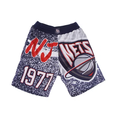 Mitchell & Ness Men's Basketball Shorts Nba Jumbotron Sublimated Mesh Shorts Hardwood Classics Nejnet Navy/original  In Blue