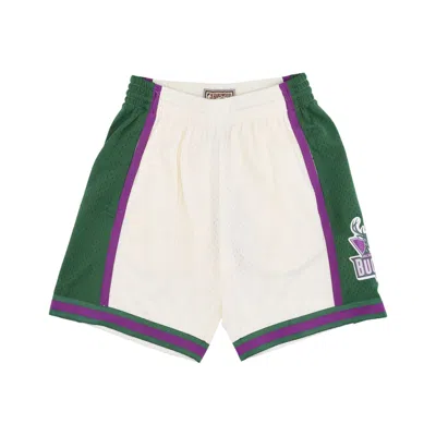 Mitchell & Ness Men's Basketball Shorts Nba Off White Team Color Swingman Shorts Hardwood Classics 2000 Milbuc