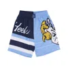 Mitchell & Ness Men's Basketball Shorts Ncaa Jumbotron 3.0 Shorts Unchee Multi/white In Blue