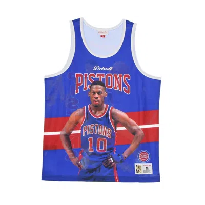 Mitchell & Ness Men's Basketball Tank Top Nba Behind The Back Tank Dennis Rodman Hardwood Classics Detpis Royal In Multi