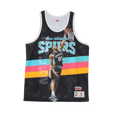 Mitchell & Ness Men's Basketball Tank Top Nba Behind The Back Tank Tim Duncan Hardwood Classics Saaspu Black