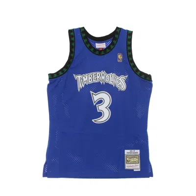 Mitchell & Ness Men's Basketball Tank Top Nba Swingman Jersey Hardwood Classics No 3 Stephon Marbury 1996-97 Mintim In Blue