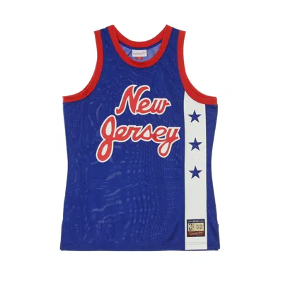 Mitchell & Ness Men's Basketball Vest Nba Team Heritage Tank 1972-81 Nejnet In Blue