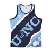 Mitchell & Ness Men's  Navy And Carolina Blue North Carolina Tar Heels Jumbotron 2.0 Sublimated Tank In Blue