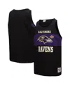Mitchell & Ness Black Baltimore Ravens Retro Colorblock Tank Top In Black