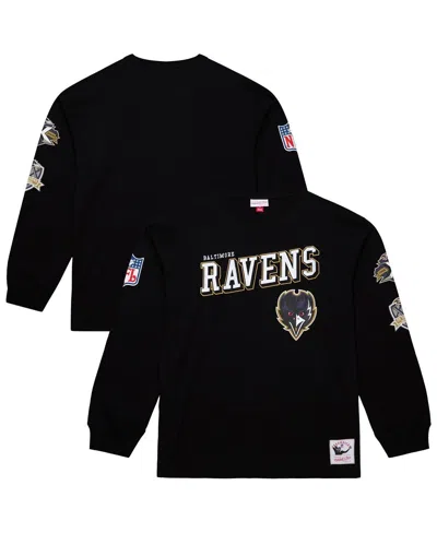 Mitchell & Ness Men's Black Baltimore Ravens Training Camp Logos Long Sleeve T-shirt