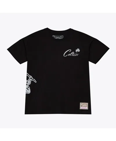 Mitchell & Ness Black Boston Celtics Chrome Heritage T-shirt