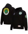 Mitchell & Ness Men's Black Boston Celtics Hardwood Classics Blackout Collection Pullover Hoodie In Black