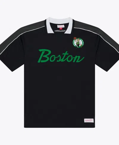 Mitchell & Ness Men's Black Boston Celtics Polo Shirt