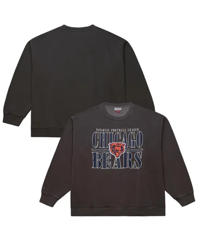 Mitchell & Ness Men's Black Chicago Bears Downtown Crew Vintage Logo Sweatshirt