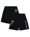 Mitchell & Ness Men's Black Chicago Bulls Team Origins Fleece Shorts In Black