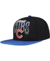 Mitchell & Ness Men's Black Chicago Cubs Rise Up Snapback Hat In Black