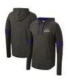 Mitchell & Ness Men's Black Colorado Rockies Logo Lightweight Raglan Pullover Hoodie
