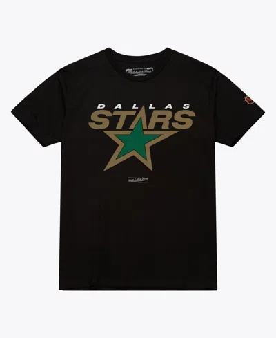 Mitchell & Ness Men's Black Dallas Stars Core Logo T-shirt In Transparent