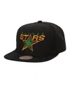 Mitchell & Ness Men's Black Dallas Stars Core Top Spot Snapback Hat In Black