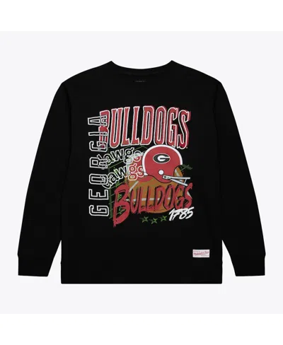 Mitchell & Ness Men's Black Georgia Bulldogs Half Time Fleece Sweatshirt