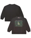 Mitchell & Ness Men's Black Green Bay Packers Downtown Crew Vintage Logo Sweatshirt In Black