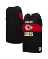 Mitchell & Ness Black Kansas City Chiefs Retro Colorblock Tank Top In Black