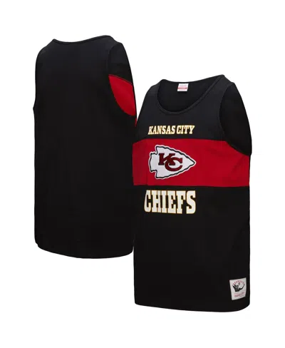 Mitchell & Ness Black Kansas City Chiefs Retro Colorblock Tank Top