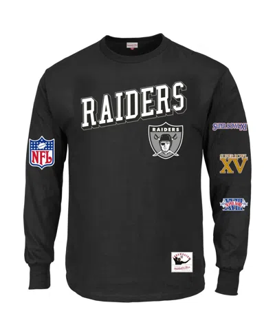 Mitchell & Ness Men's Black Las Vegas Raiders Big & Tall Training Camp Long Sleeve T-shirt