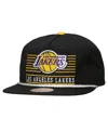 Mitchell & Ness Men's Black Los Angeles Lakers Ascend Deadstock Snapback Hat In Black