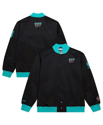 Mitchell & Ness Men's Black Memphis Grizzlies Hardwood Classics Team Og 3.0 Lightweight Satin Full-snap Jacket