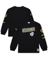 Mitchell & Ness Men's Black Michigan Wolverines Training Camp Long Sleeve T-shirt In Black