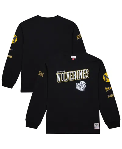 Mitchell & Ness Men's Black Michigan Wolverines Training Camp Long Sleeve T-shirt