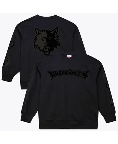 Mitchell & Ness Men's Black Minnesota Timberwolves Phantom Fleece Sweatshirt