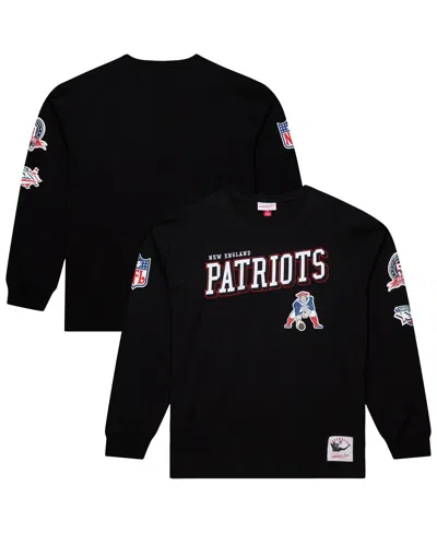 Mitchell & Ness Men's Black New England Patriots Training Camp Vintage Logos Long Sleeve T-shirt