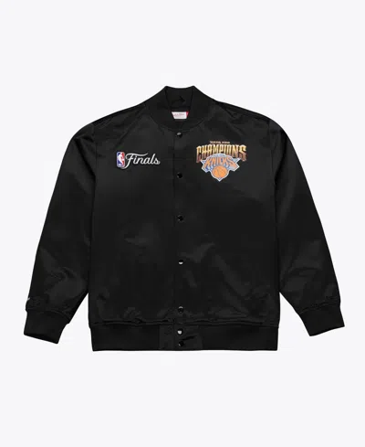 Mitchell & Ness Men's Black New York Knicks 2026 Nba Finals Champions Satin Full-snap Jacket