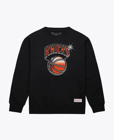 Mitchell & Ness Men's Black New York Knicks Airbrush Sweatshirt