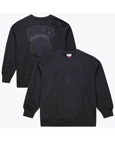 Mitchell & Ness Men's Black New York Knicks Phantom Fleece Sweatshirt