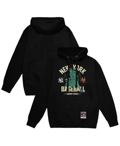 Mitchell & Ness Black New York Yankees Vs. New York Mets Subway Series Swinging Liberty Pullover Hoo