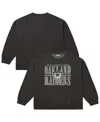 Mitchell & Ness Men's Black Oakland Raiders Downtown Crew Logo Sweatshirt In Black