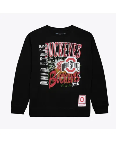 Mitchell & Ness Men's Black Ohio State Buckeyes Half Time Fleece Sweatshirt