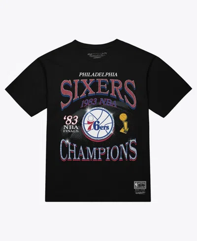 Mitchell & Ness Men's Black Philadelphia 76ers Champions Era T-shirt In Multi