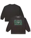 Mitchell & Ness Men's Black Philadelphia Eagles Downtown Crew Vintage Logo Sweatshirt In Black