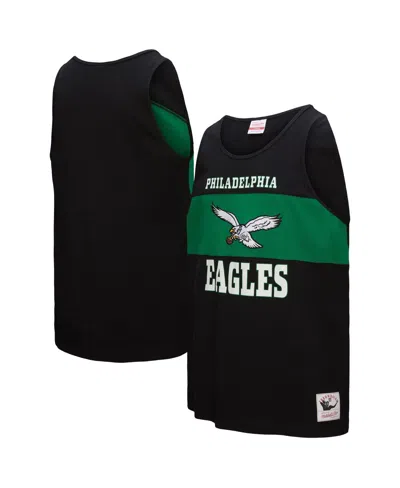 Mitchell & Ness Black Philadelphia Eagles Retro Colorblock Tank Top