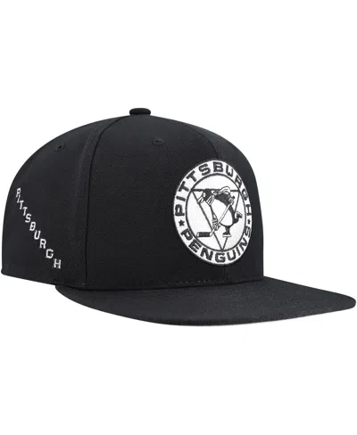 Mitchell & Ness Men's Black Pittsburgh Penguins Team Snapback Hat